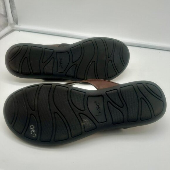 B.O.C. Thong Sandal Flip Flop Women 8 Brown Slip On Cushioned Footbed Walking - Picture 9 of 10